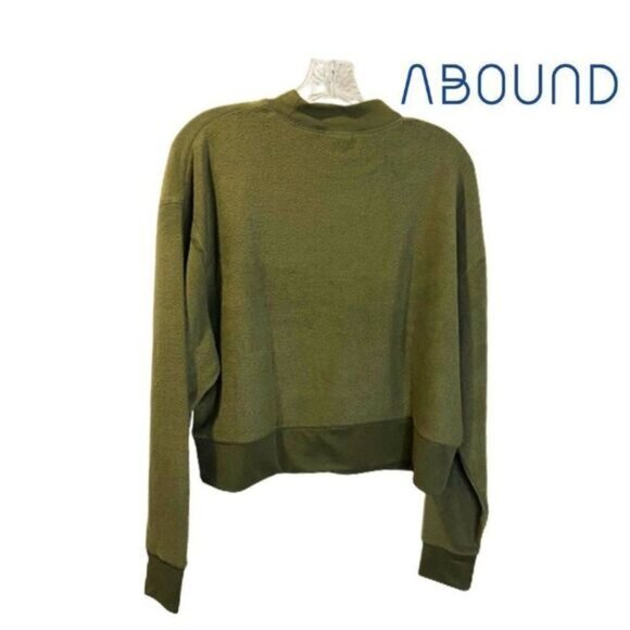 Women's Mock Neck Fleece Pullover Sweater ABOUND NWT - Picture 4 of 5